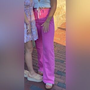 Zara pink high rise jeans